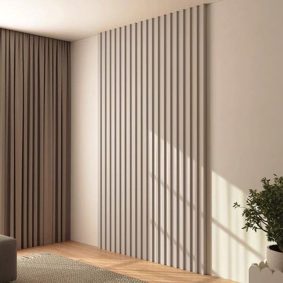 Painel Decorativo Ripado MDF em Barra 134x250cm (3,35m²) PA75 Dalla Costa Menor preço em Painel Decorativo Ripado MDF em Barra 134x250cm (3,35m²) PA75 Dalla Costa