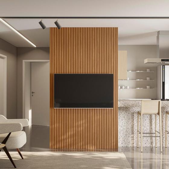 Imagem de Painel Decorativo Ripado para Parede Mahalo 140x250 MDP Nature G77 - Gran Belo