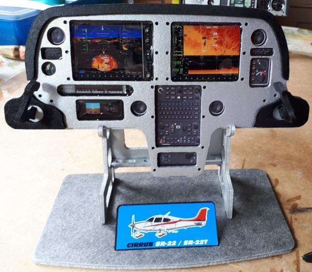 Imagem de Painel Decorativo Simulando Instrumentos Aviao Cirrus SR-22
