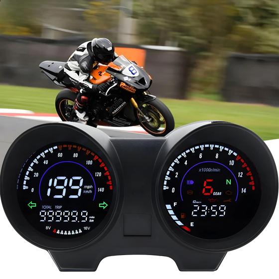 Imagem de Painel Digital LED para Motocicleta Honda Titan 150/CG 150/Fan 150 (2010-2012) - Velocímetro e RPM