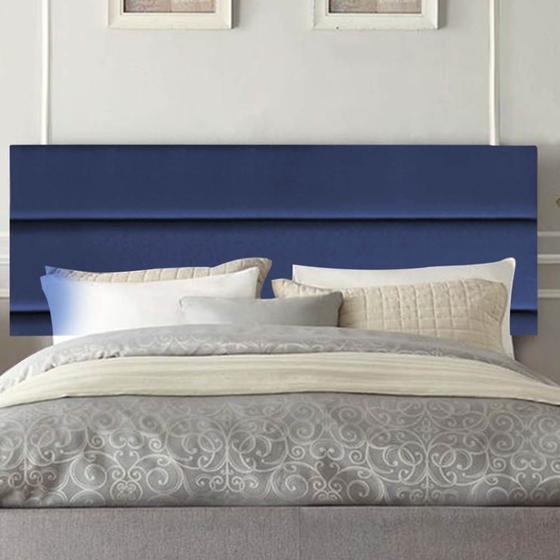 Imagem de Painel Estofada Argentina 100cm Solteiro Para Cama Box Quarto Suede Azul Marinho - Gat Magazine