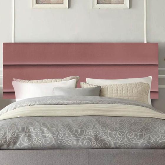 Imagem de Painel Estofada Argentina 160cm Queen Size Para Cama Box Quarto Suede Rose Gold - Ahazzo Móveis