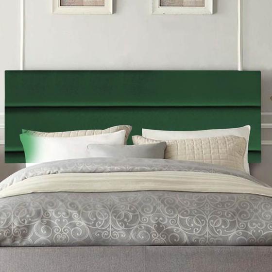 Imagem de Painel Estofada Argentina 195cm King Size Para Cama Box Quarto Suede Verde - Ahz Móveis