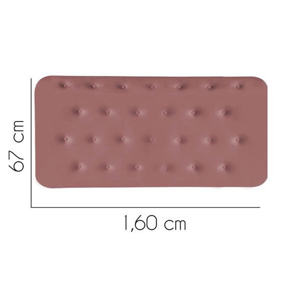 Imagem de Painel Estofada Brenda 160 cm Queen Size Quarto para Cama Box Suede Rose Gold - KDAcanto Móveis