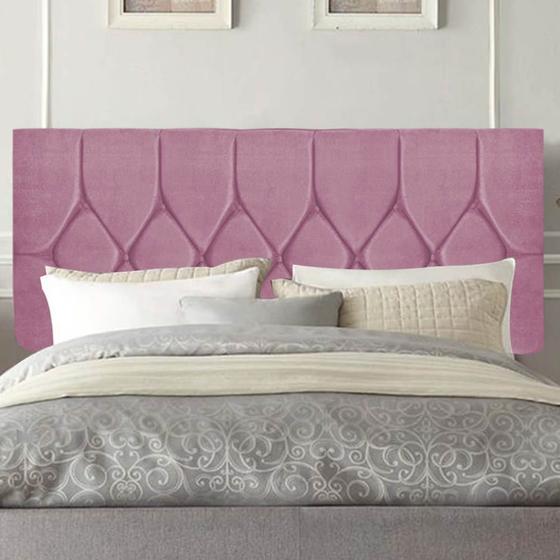 Imagem de Painel Estofada Istambul Botão Capitonê 195cm King Size Para Cama Box Quarto Suede Rosa Bebê - Gat Magazine