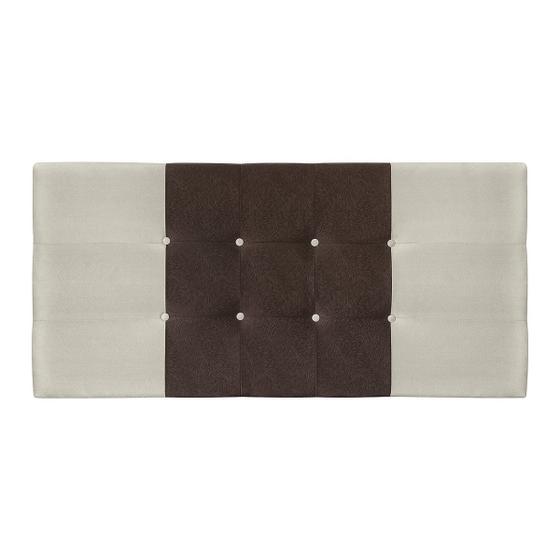 Imagem de Painel Estofado Mini Cooper 164 cm Cama Box Quarto Casal Queen Size Suede Bege/Marrom