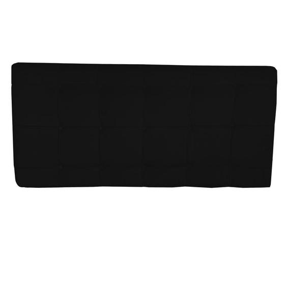 Imagem de Painel Estofado Thaina 160 cm Para Cama Box Quarto Queen Size MV Estofados Suede Preto