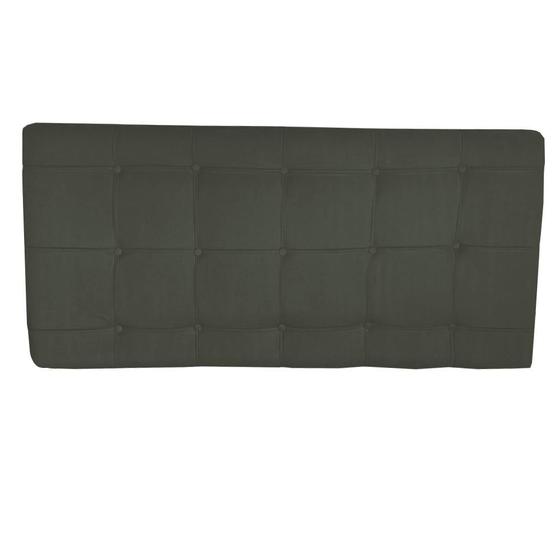 Imagem de Painel Estofado Thaina 195 cm Para Cama Box Quarto King Size MV Estofados Suede Cinza