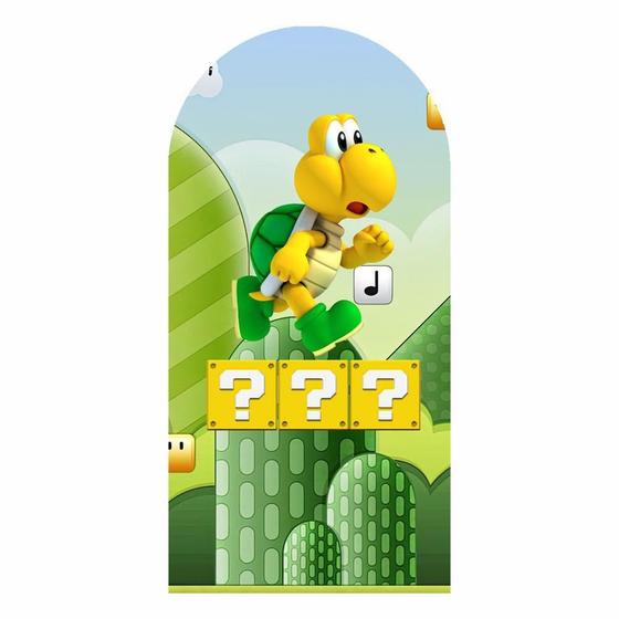 Imagem de Painel Festa Decorativo Romano Super Mario 3D 180 Cm X 90 Cm