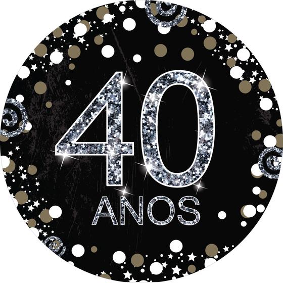 Imagem de Painel Festa Redondo Aniversario 40 anos  3d 1,50 Dia.