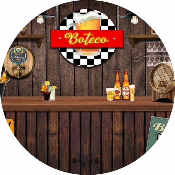 Imagem de Painel Festa Redondo C/ Elástico 1,50m Boteco