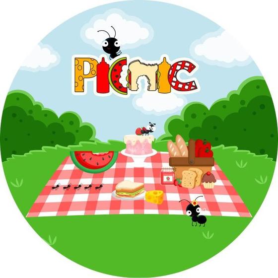 Imagem de Painel Festa Redondo C/ Elástico 1,50m Picnic
