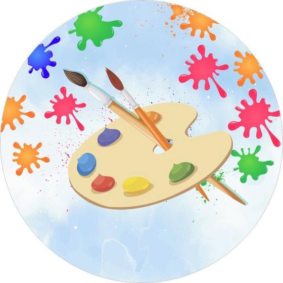 Imagem de Painel Festa Redondo C/ Elástico 1,50m Pintando O 7