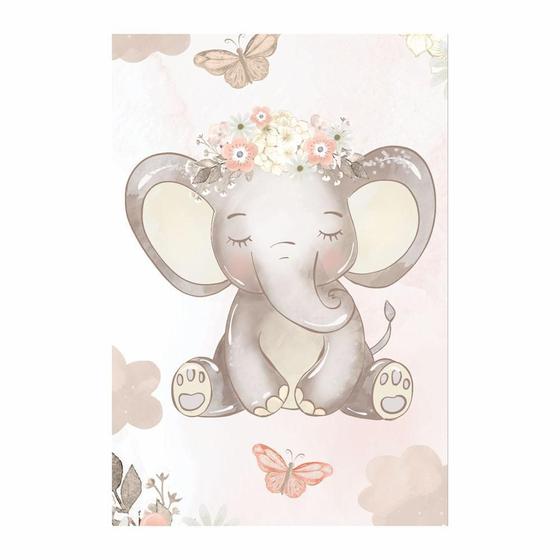 Imagem de Painel Festa Retangular 3D Boho Elefante Casadinho 1,50M X