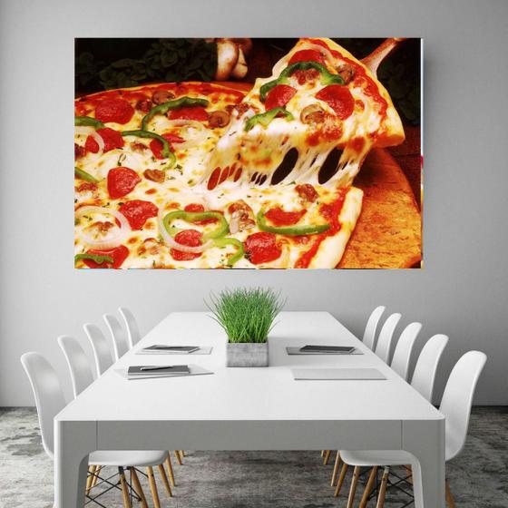 Imagem de Painel Fotográfico Adesivo Papel Parede Cozinha Comida Pizza