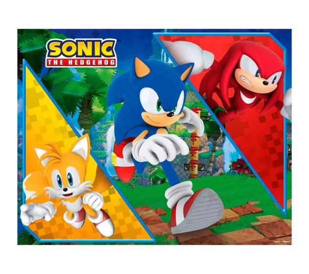 Imagem de Painel GIGANTE Decoração Sonic festa COR MAIS VIVA 100x78cm