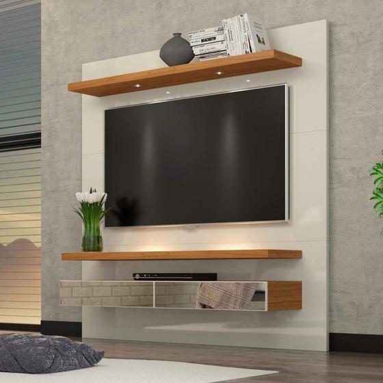 Imagem de Painel Home Theater LED Para Tv com Espelho Dalla Costa MDF