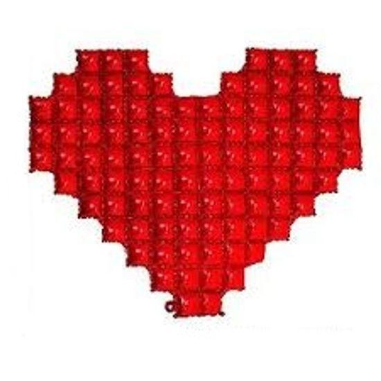 Imagem de Painel Inflável Metalizado Estilo Shimmer Wall 110x60cm Coração Vermelho - 1 Un