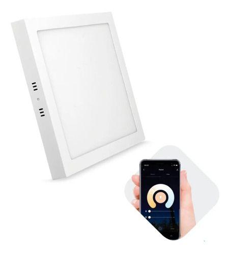 Imagem de Painel Inteligente Led Smart Wi-fi Sobrepor Quadrado Plafon Cor Branco Voltagem 110v/220v