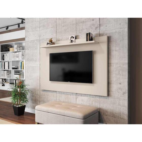 Painel Kenzo em Madeira Branco Off White para TV ate 50 Polegadas Moveis Bechara Painel para TV Magazine Luiza