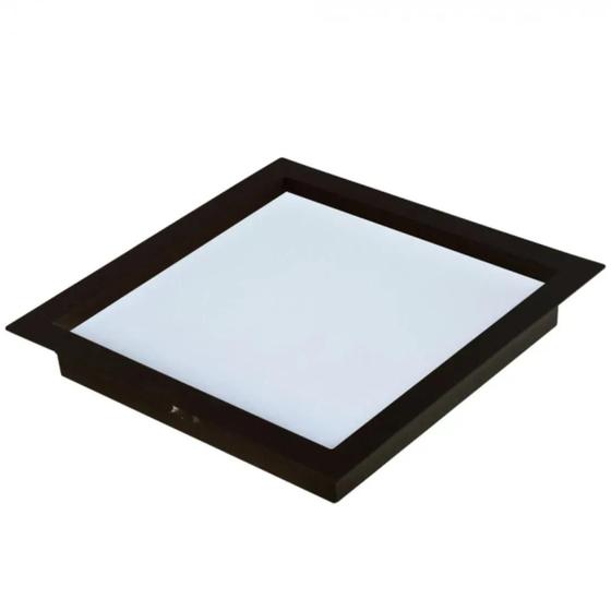 Imagem de Painel led comfort quadrado de embutir 6500k 30w preto fosco bivolt - avant