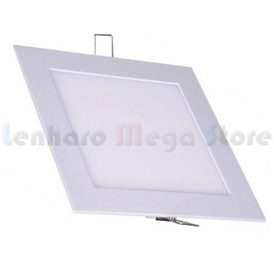 Imagem de Painel Led de Embutir / Luminária Plafon / Downlight Ultra fino - 24W - Branco Quente - QUADRADO