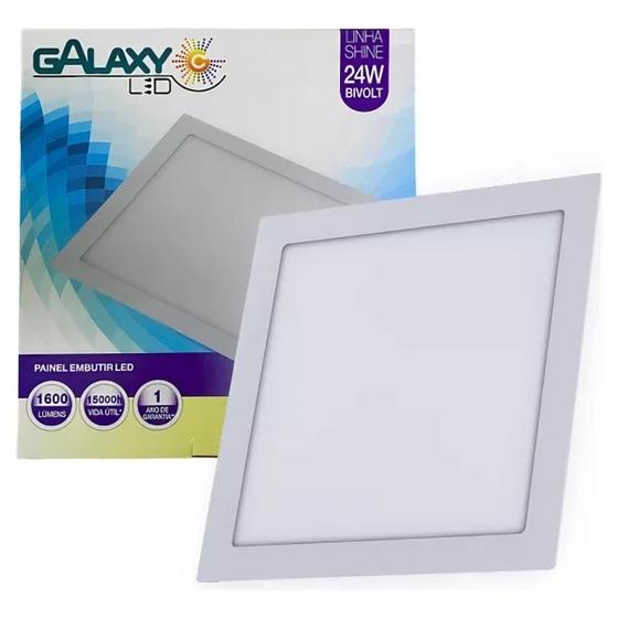 Imagem de Painel Led Eco Embutir Plastico 24w Branco Frio 6500k