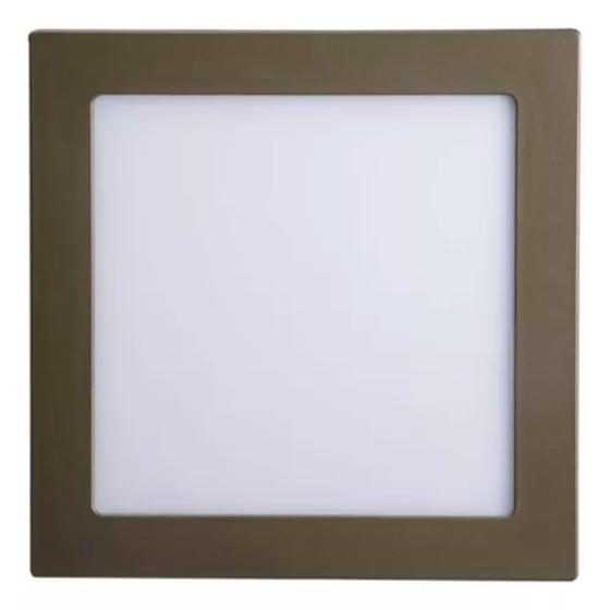 Imagem de Painel Led Embutir 20w 3000k 1220lm Quadrado Chumbo 22cm  Bivolt