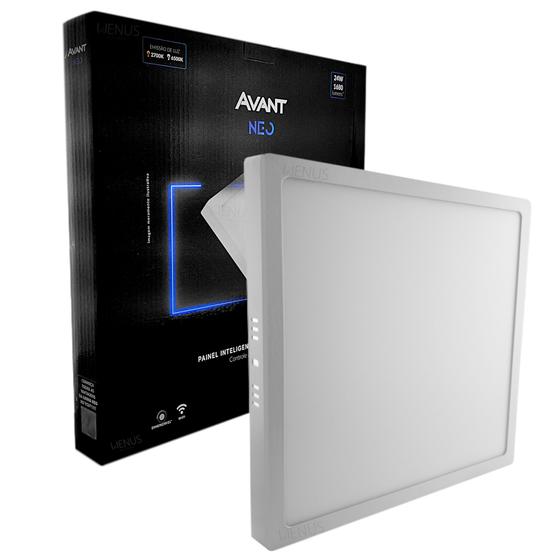 Imagem de Painel Led Neo Inteligente Sobrepor 24w Dimerizável Quadrado.