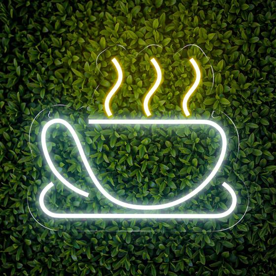 Imagem de Painel Led Neon Xícara de Café/Caneca Decoração/Cafeteria