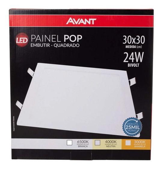 Painel Led Plafon 24w Quadrado Embutir 4000k 30x30cm Bivolt é ruim? Painel Led Plafon 24w Quadrado Embutir 4000k 30x30cm Bivolt é boa?
