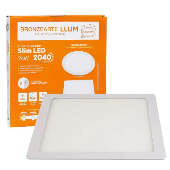Painel Led Plafon De Embutir Slim Quadrado 24w 6500k é boa?