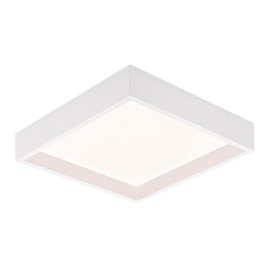 Imagem de Painel LED Sobrepor Recuado 24w Branco Neutro 1800lm Bivolt Branco Quadrado Stella