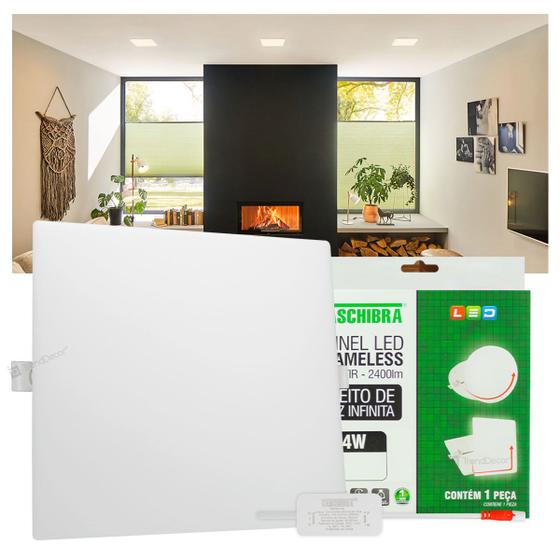 Imagem de Painel LED Taschibra Frameless 24W Quadrado Embutir