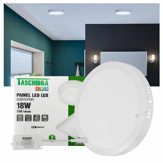 Imagem de Painel LED Taschibra LUX 18W Redondo Sobrepor