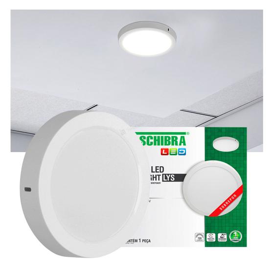 Imagem de Painel LED Taschibra Lys 12W Redondo Sobrepor