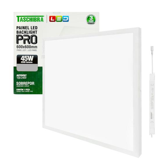 Imagem de Painel LED Taschibra Pro 45W Sobrepor 60x60cm Autovolt 110V/220V