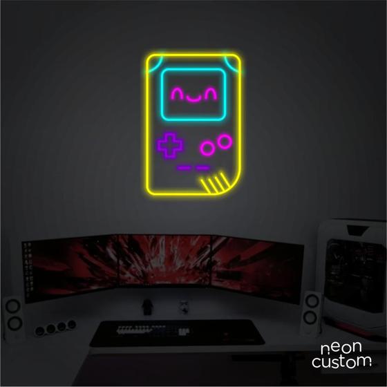Imagem de painel letreiro led Neon GameBoy decoracao festa bar