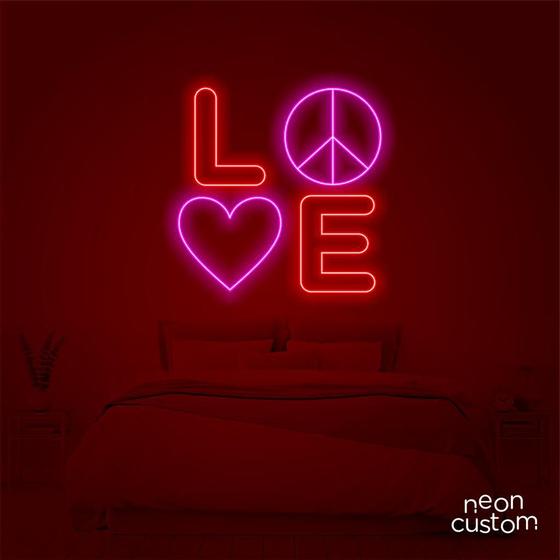 Imagem de painel letreiro led Neon Love decoracao festa bar