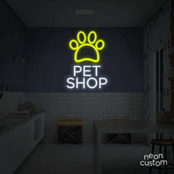 Imagem de painel letreiro led Neon Pet Shop 02 decoracao festa bar