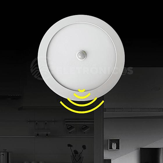 Imagem de Painel Ligth Lâmpada Luminária Plafon LED Com Sensor De Presença 18w DS10065