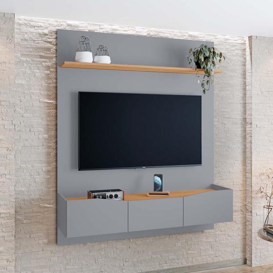 Painel Luciana 100% MDF Tuboarte 3 Porta Basculante p/ TVs de Até 55 ...