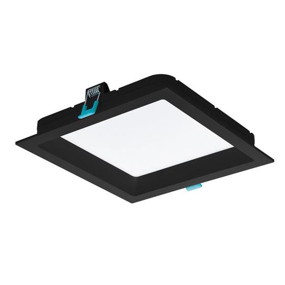 Painel Luminária Deep Embutir 20,2x20,2cm Preto Led 18W Bivolt Stella