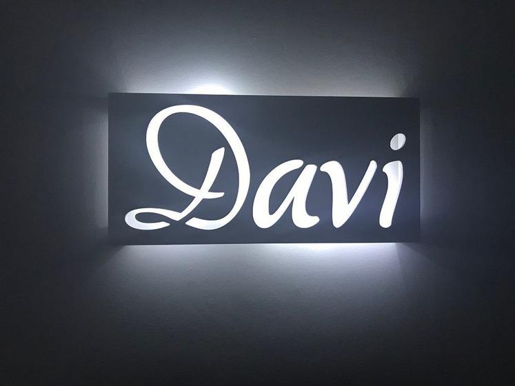 Imagem de Painel Luminoso em MDF com Nome Personalizado LED