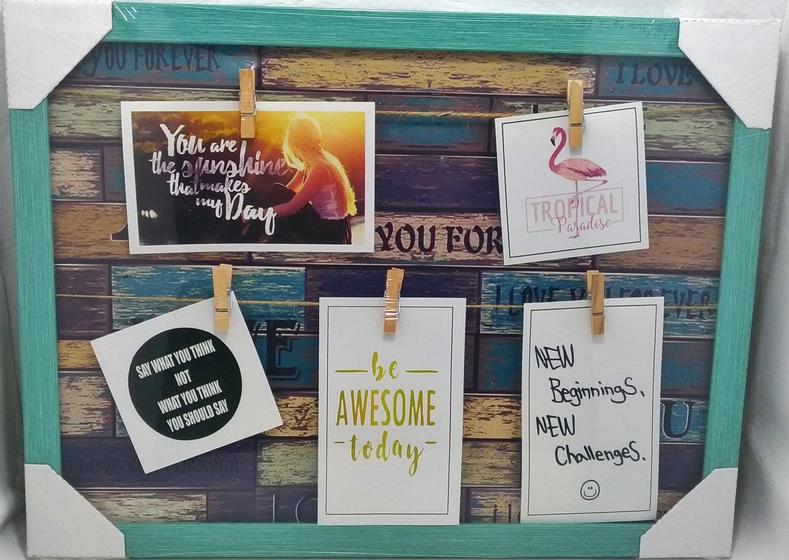 Painel Memory Board Quadro De Fotos Mural Painel Fotos Moldura 40 X 30