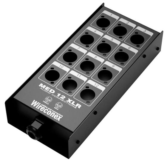 Imagem de Painel Para Multicabos Sem Conectores 12 Vias Xlr - Wireconex F108