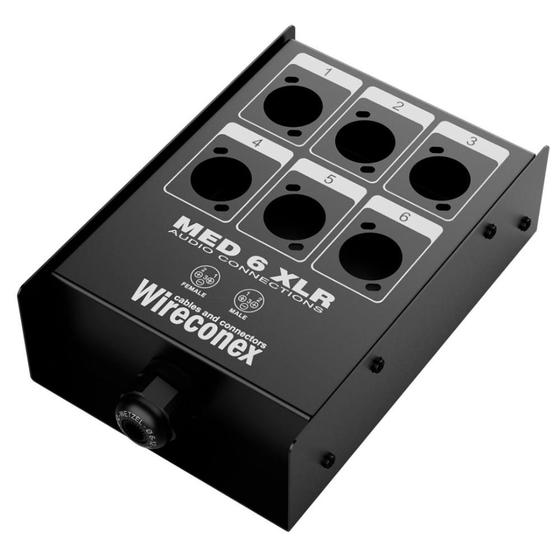 Imagem de Painel Para Multicabos Sem Conectores 6 Vias Xlr - Wireconex F108