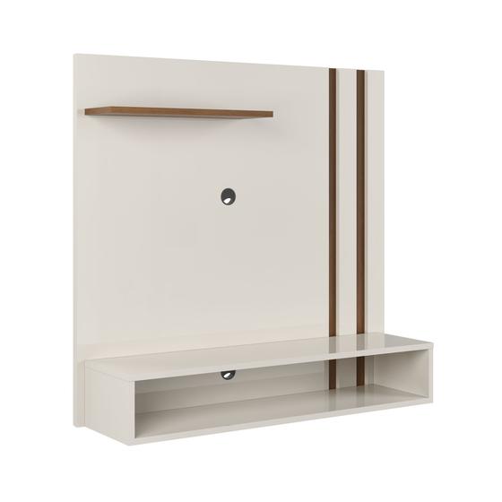 Imagem de Painel Para TV 32 Polegadas Com 2 Nichos off white com freijo