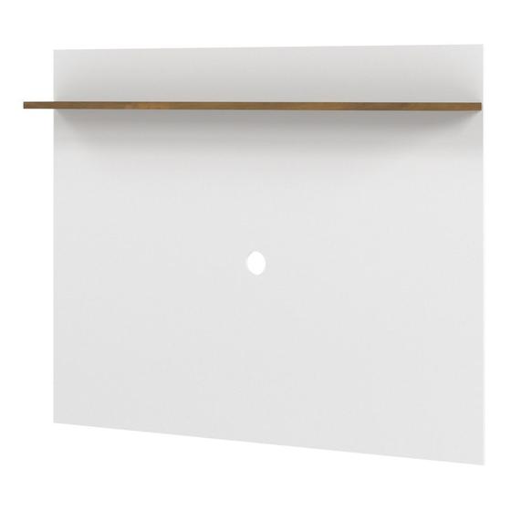 Imagem de painel para tv 42 polegadas com 1 prateleira largura 136 cm altura 108 cm de MDF cor branco