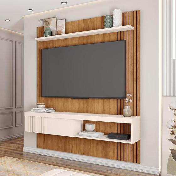 Painel Para Tv 55 Polegadas Marrom Moon Caemmun Imagem de Painel Para Tv 55 Polegadas Marrom Moon Caemmun